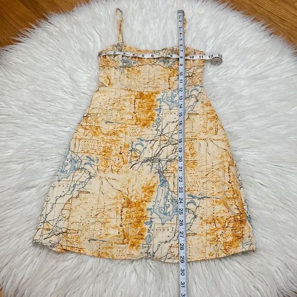 Urban Outfitters By The Sea Map Print Mini Dress Size XS | Summer - Picture 4 of 9